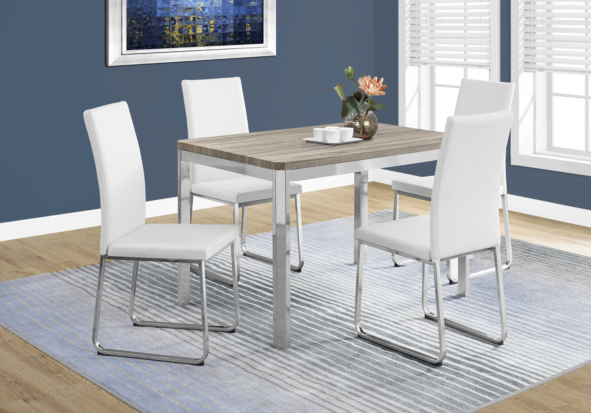 Monarch white online dining table