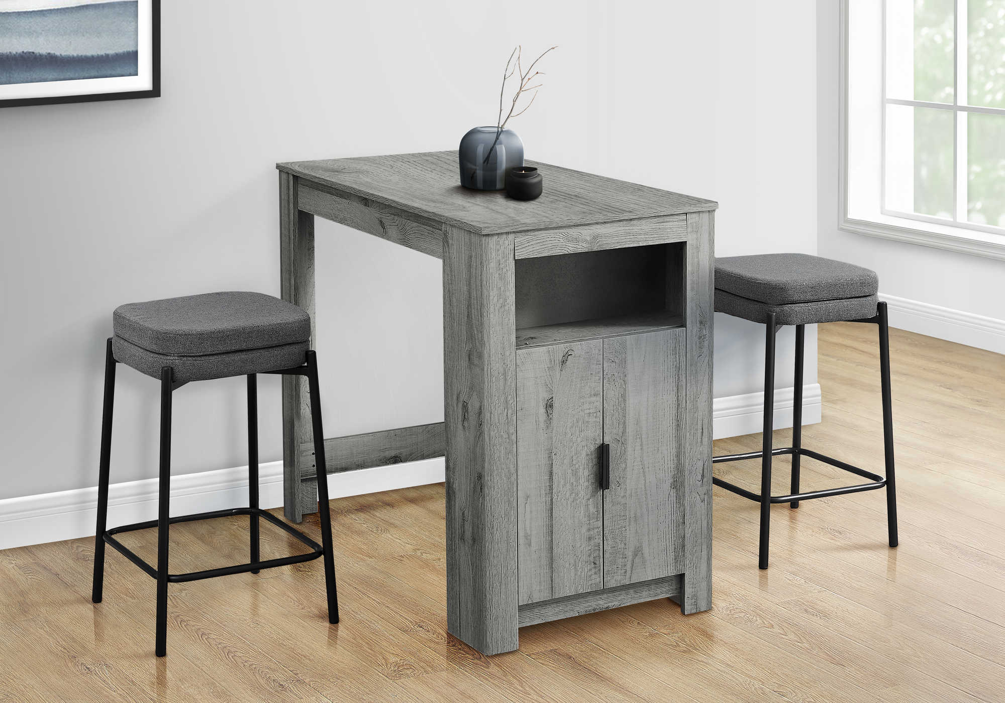 DINING TABLE - 24"X 48" / GREY COUNTER HEIGHT