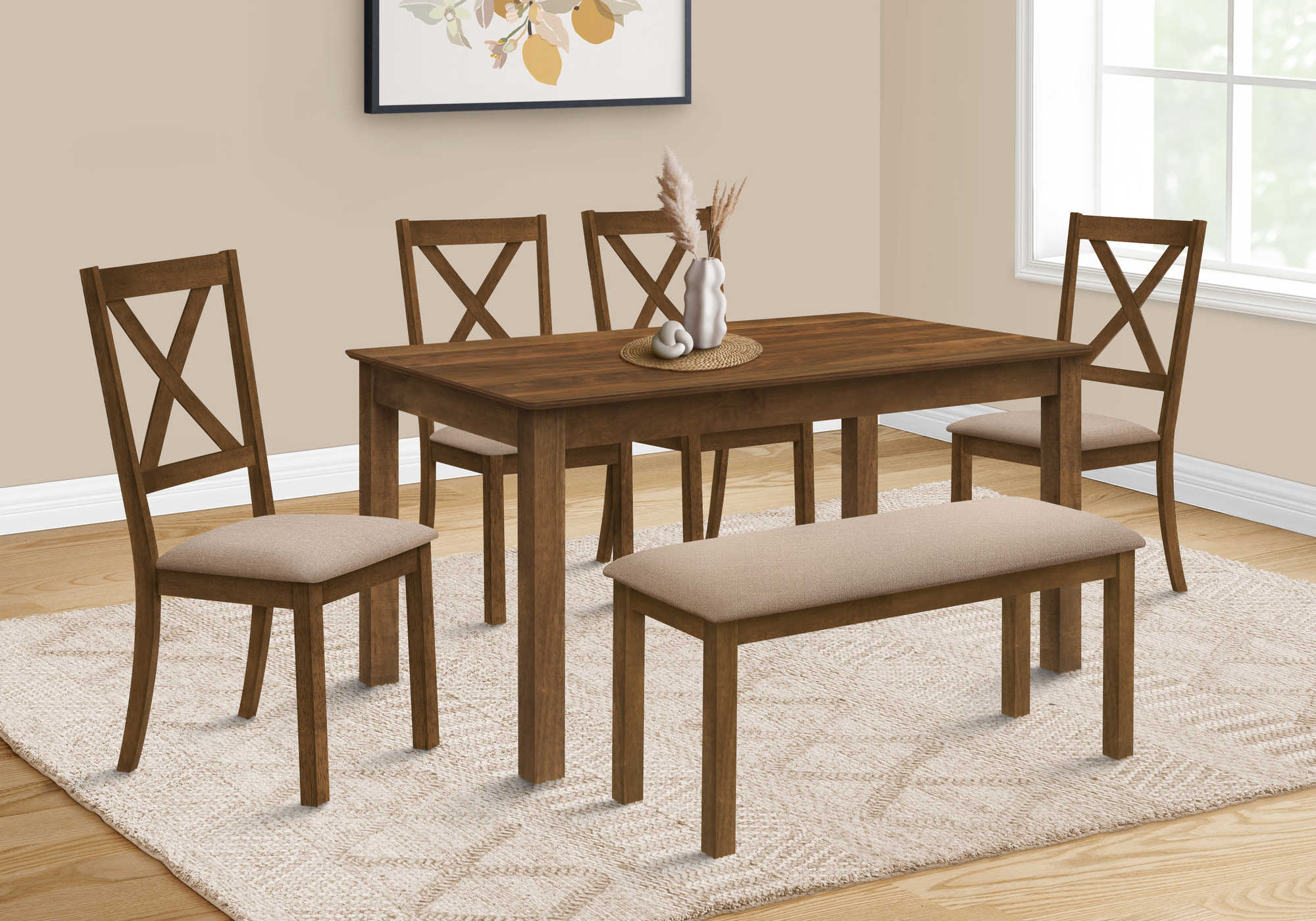  Monarch Specialties 1301, 48 Rectangular, Small, Kitchen,  Room, Veneer, Wood Legs, Brown, Transitional Dining Table-30X 48  Espresso, 47.25 L x 29.5 W x 30 H - Tables