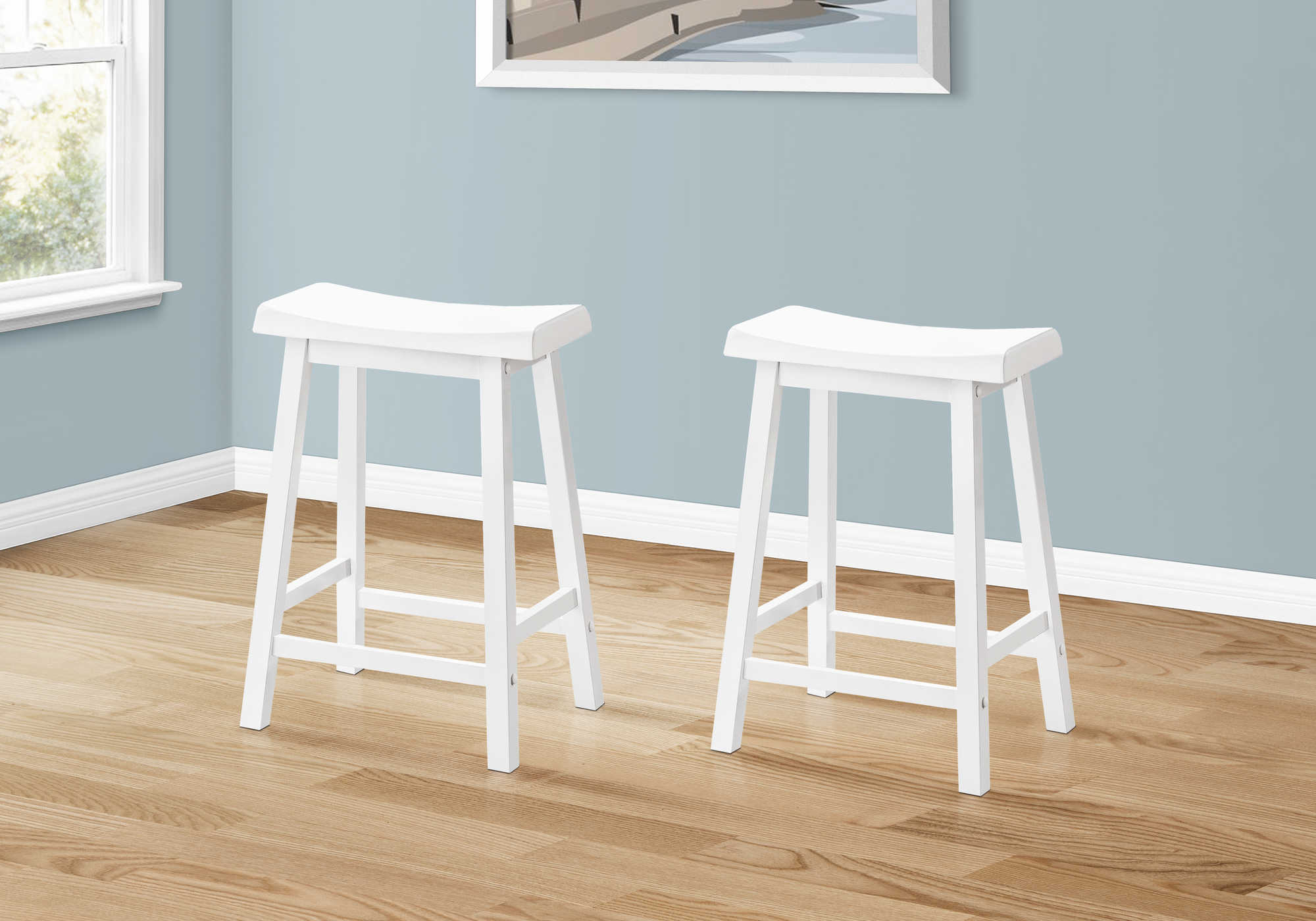 White saddle deals stool counter height