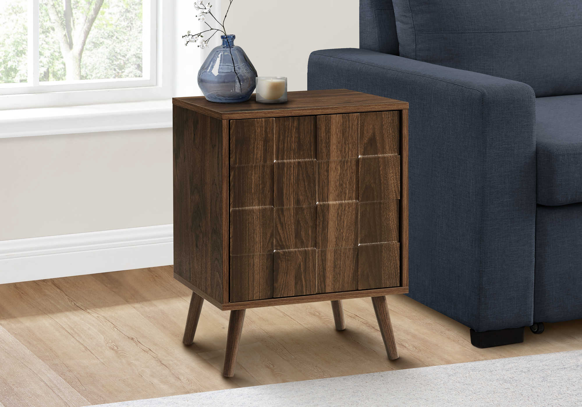 ACCENT TABLE - 23"H / DARK WALNUT END TABLE