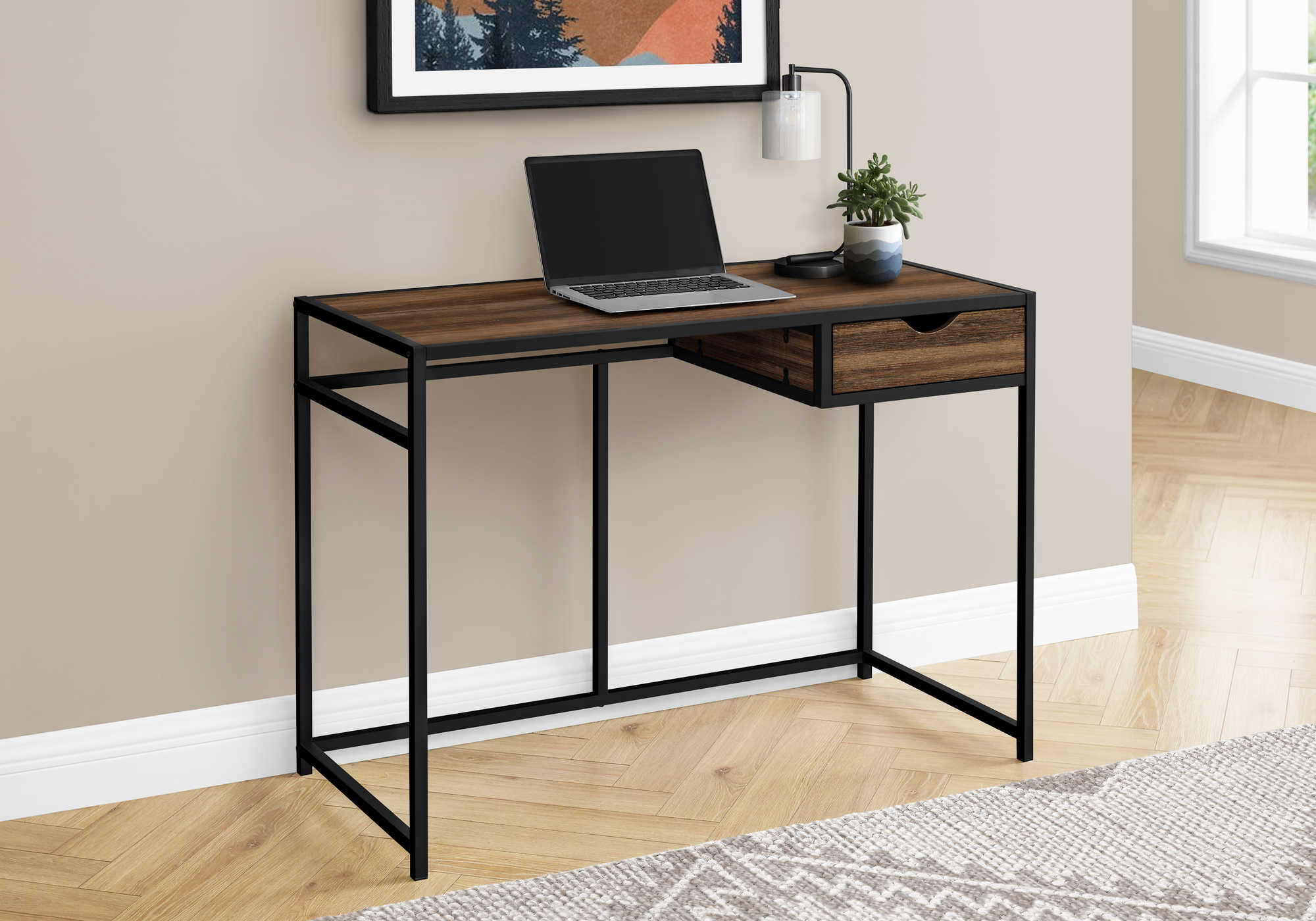 Monarch specialties store dark taupe desk