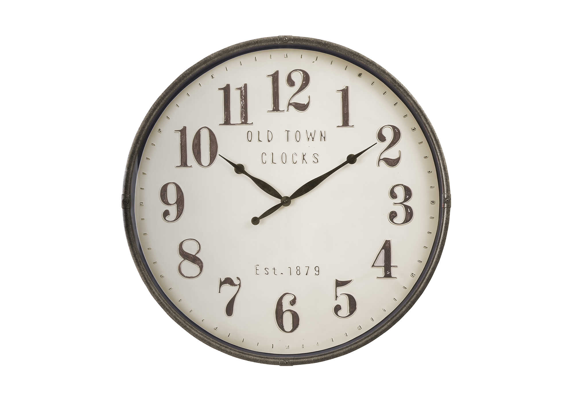 CLOCKS - 30"DIA / WALL CLOCK / BROWN