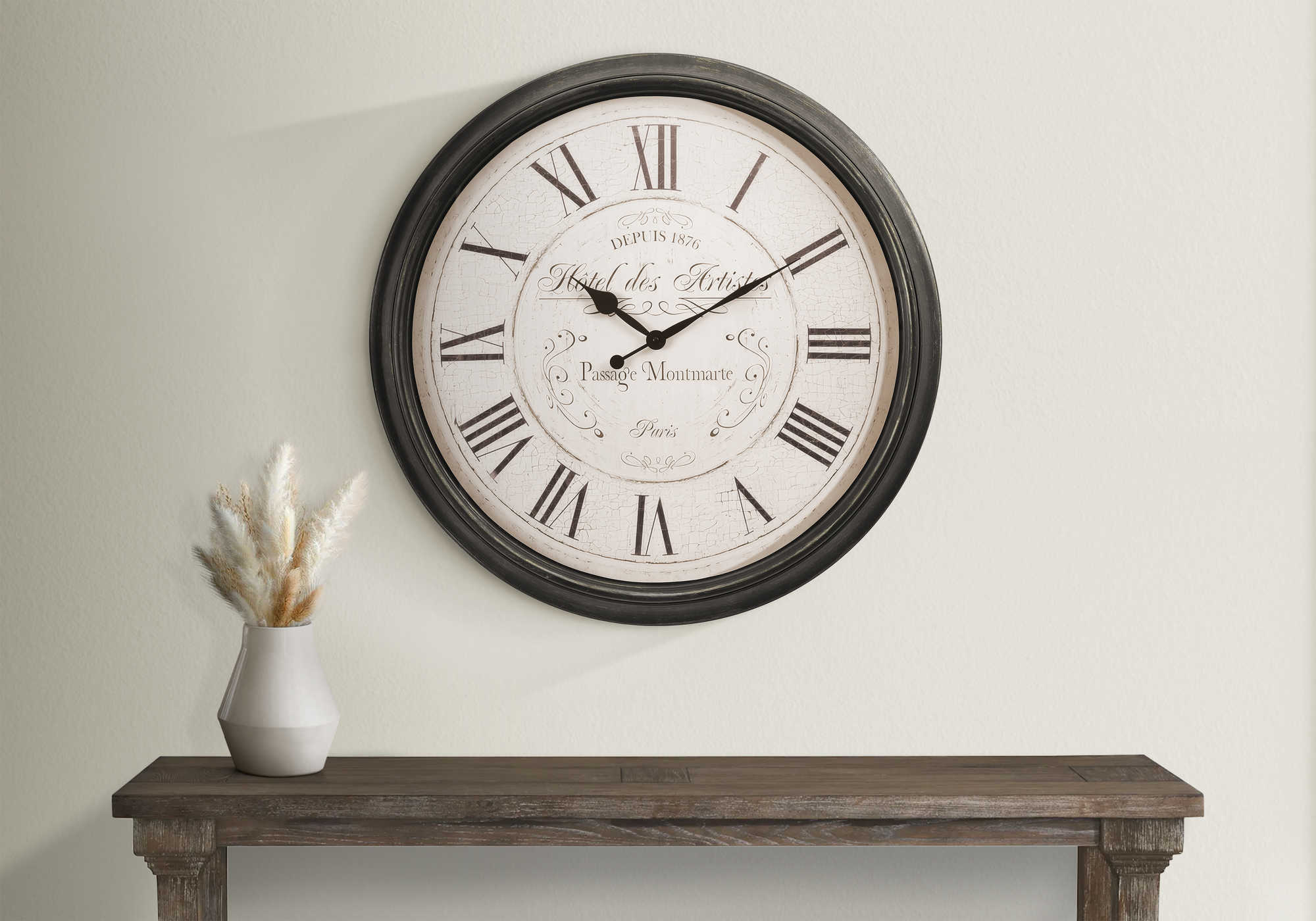 CLOCKS - 30"DIA / WALL CLOCK / BROWN