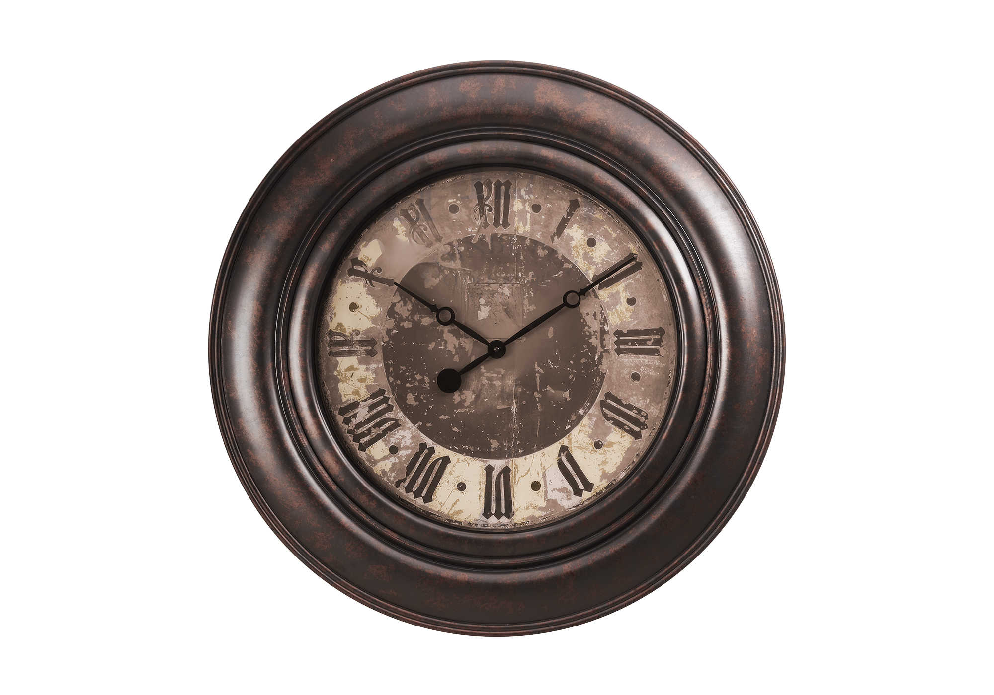 CLOCKS - 30"DIA / WALL CLOCK / BROWN