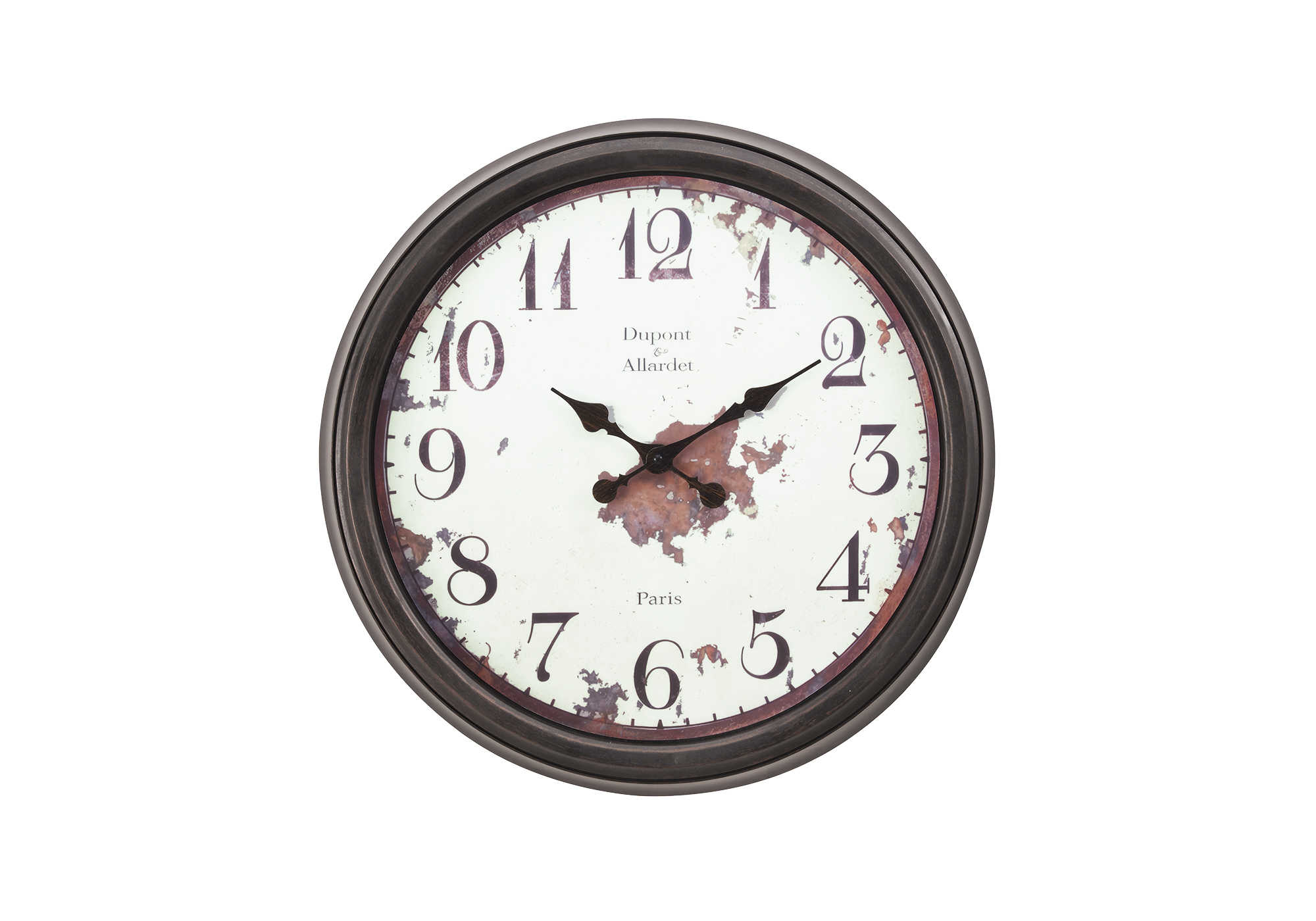 CLOCKS - 20"DIA / WALL CLOCK / BROWN