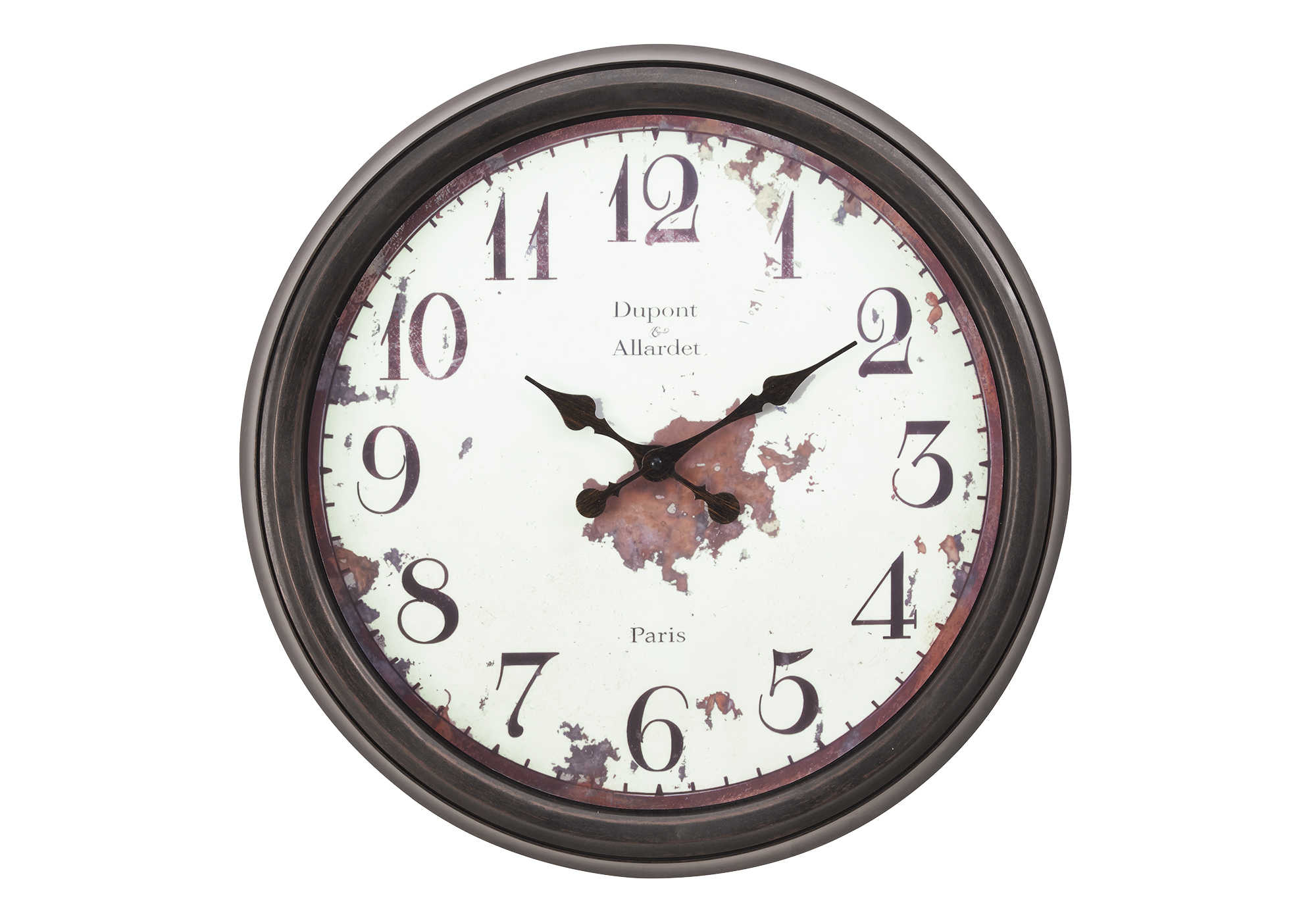 CLOCKS - 20"DIA / WALL CLOCK / BROWN