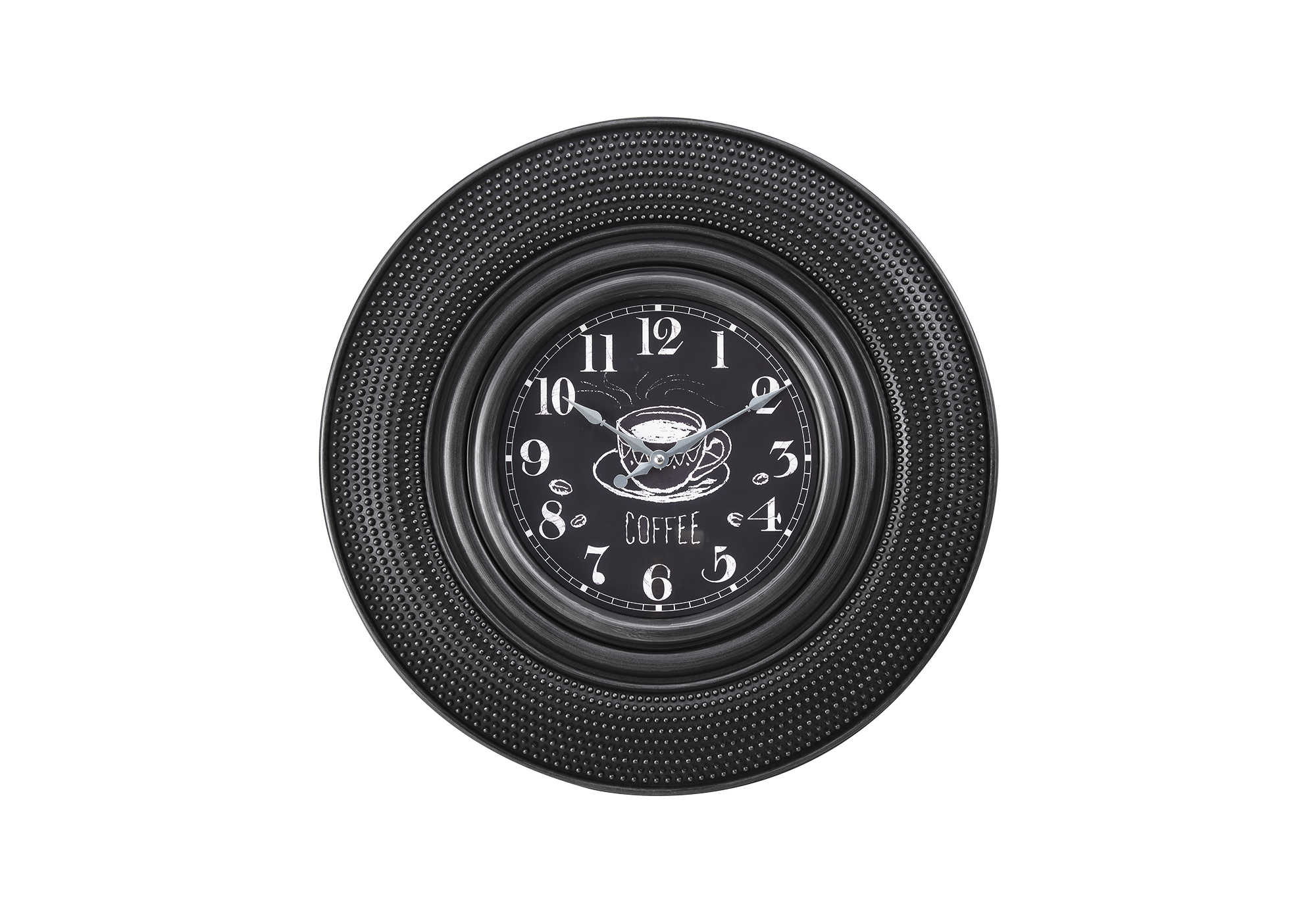 CLOCKS - 20"DIA / WALL CLOCK / CHARCOAL GREY