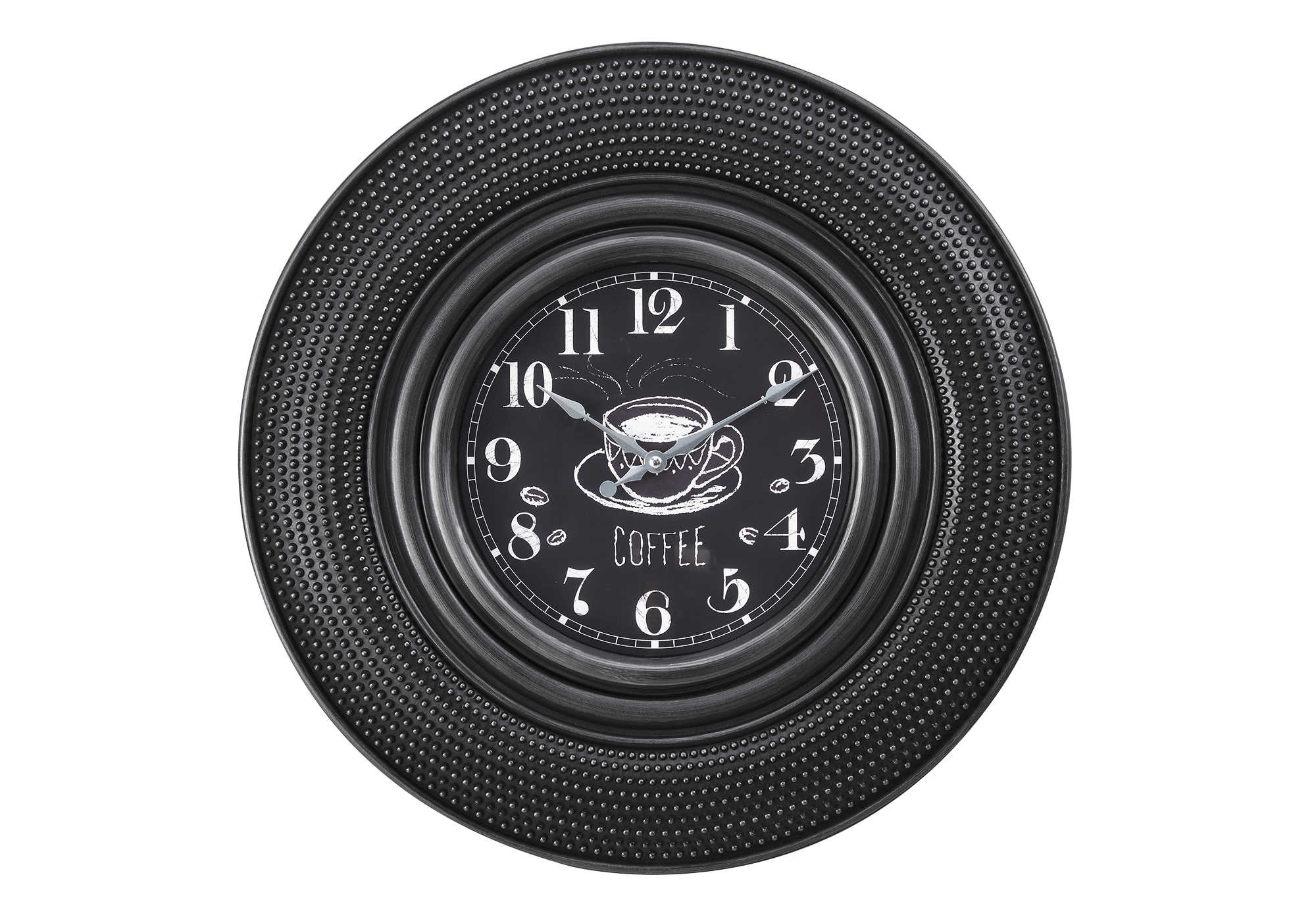 CLOCKS - 20"DIA / WALL CLOCK / CHARCOAL GREY