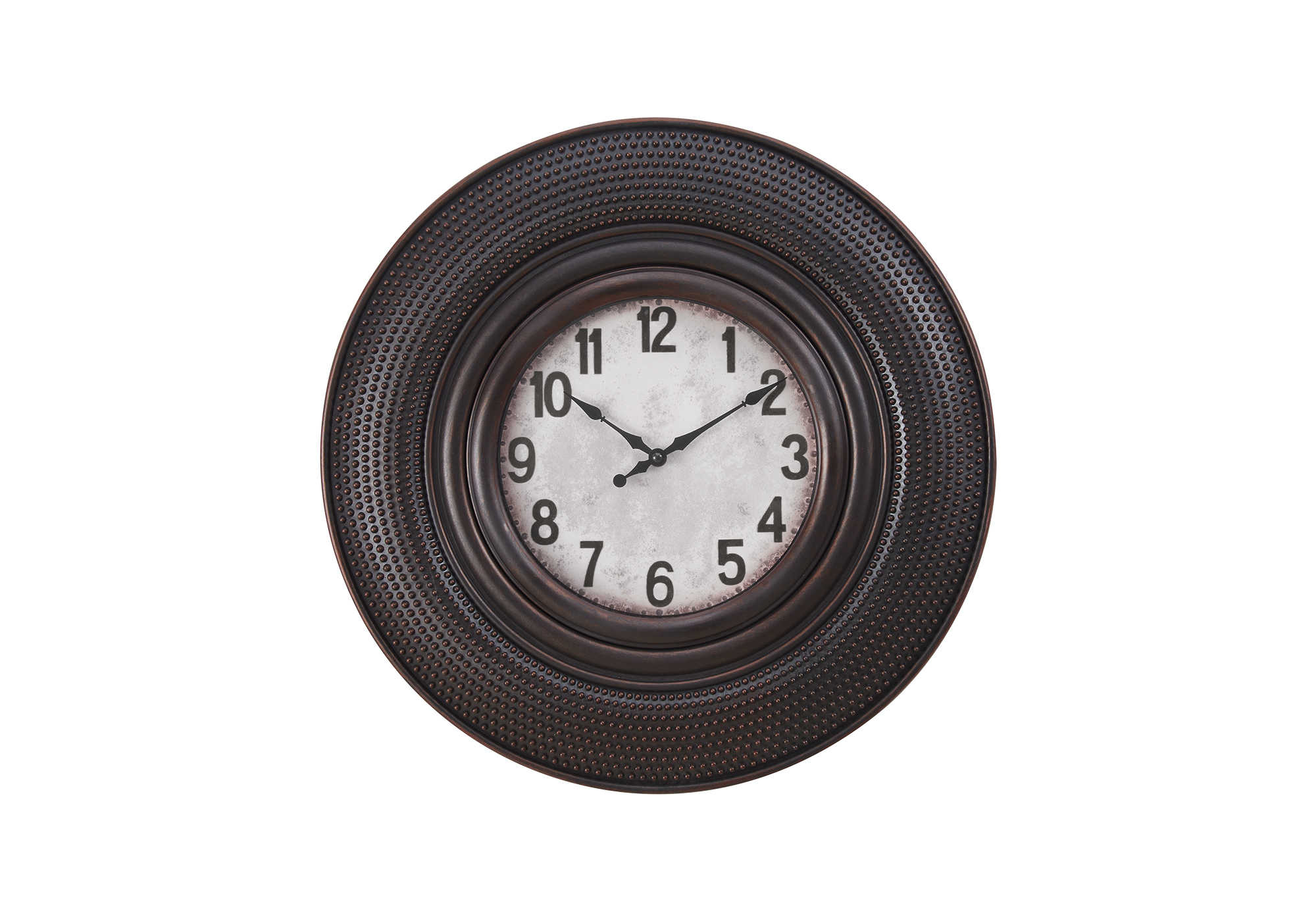 CLOCKS - 20"DIA / WALL CLOCK / ANTIQUE BROWN