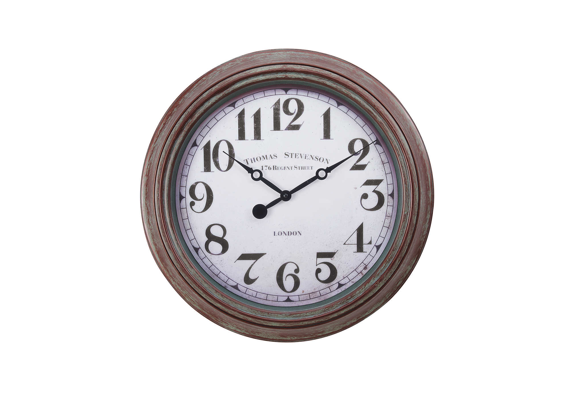 CLOCKS - 20"DIA / WALL CLOCK / ANTIQUE BROWN