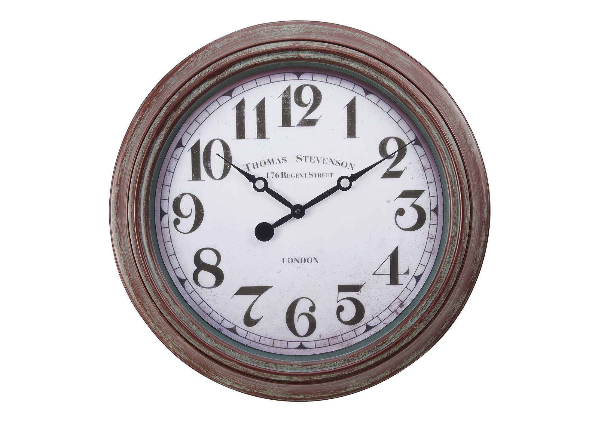 CLOCKS - 20"DIA / WALL CLOCK / ANTIQUE BROWN