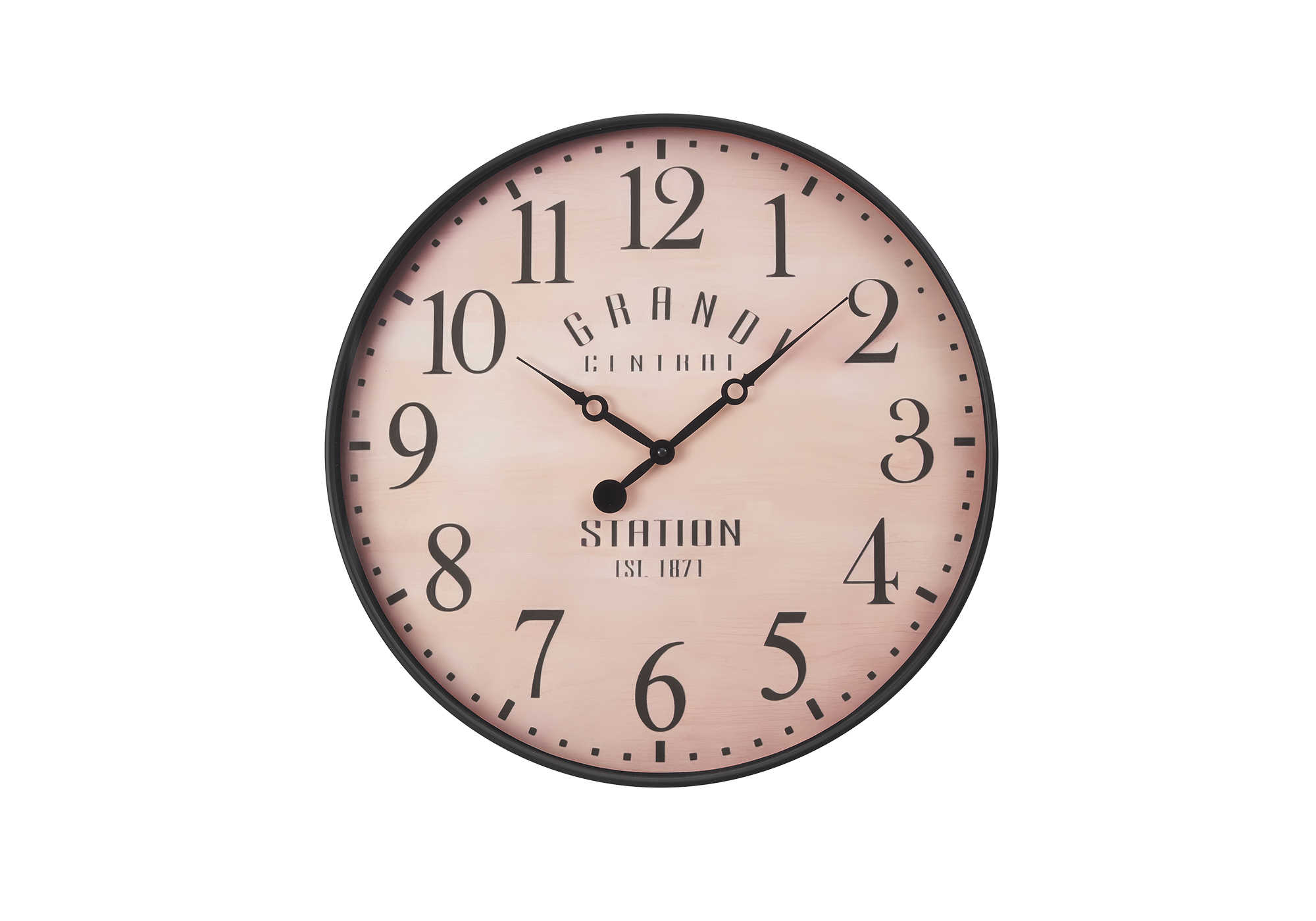 CLOCKS - 20"DIA / WALL CLOCK / ANTIQUE BROWN