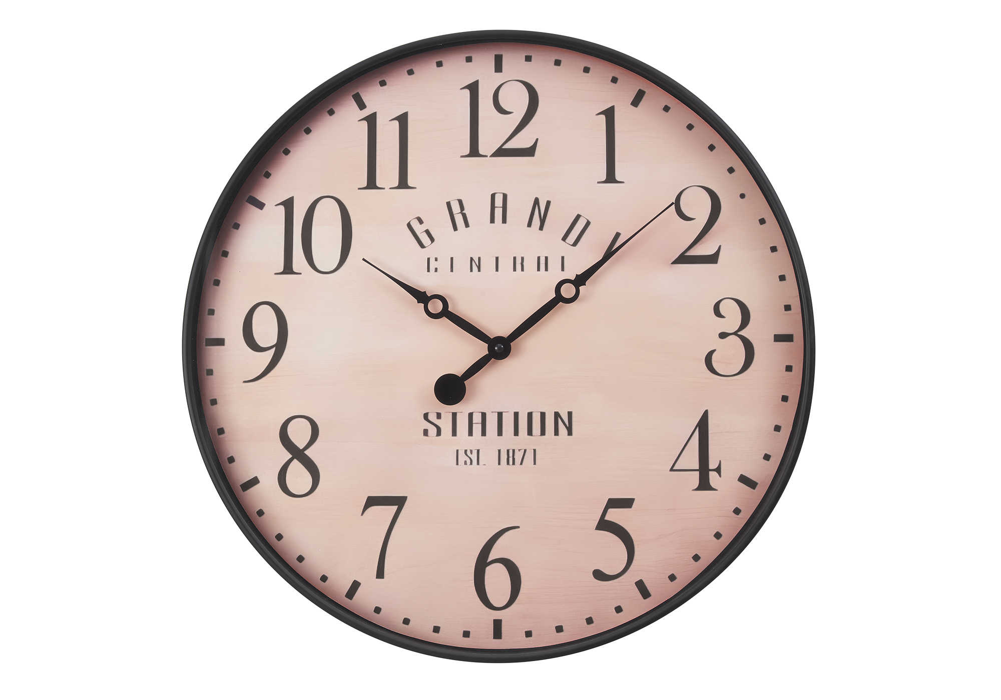 CLOCKS - 20"DIA / WALL CLOCK / ANTIQUE BROWN