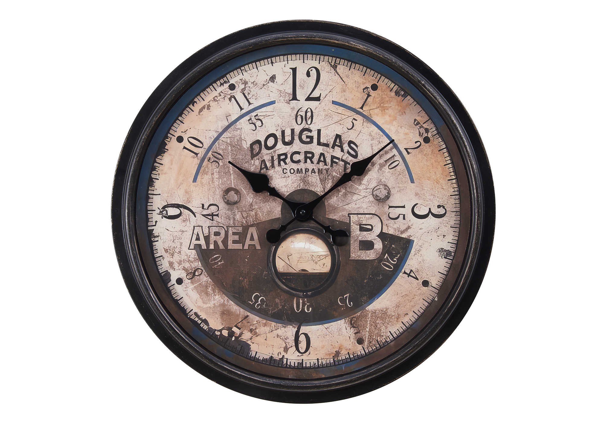 CLOCKS - 20"DIA / WALL CLOCK / ANTIQUE BROWN