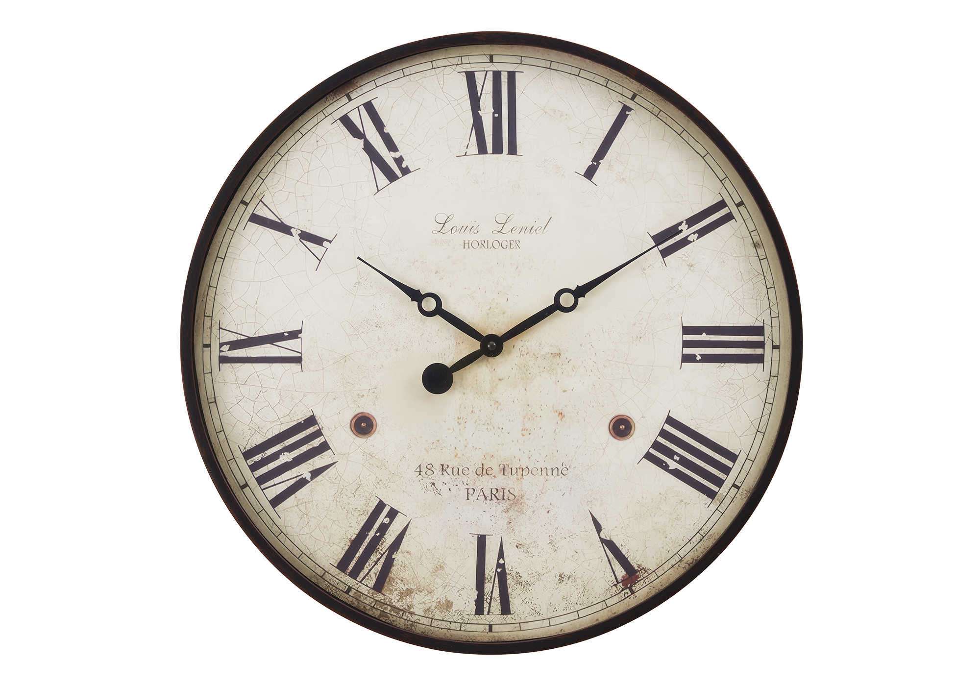 CLOCKS - 20"DIA / WALL CLOCK / ANTIQUE BROWN