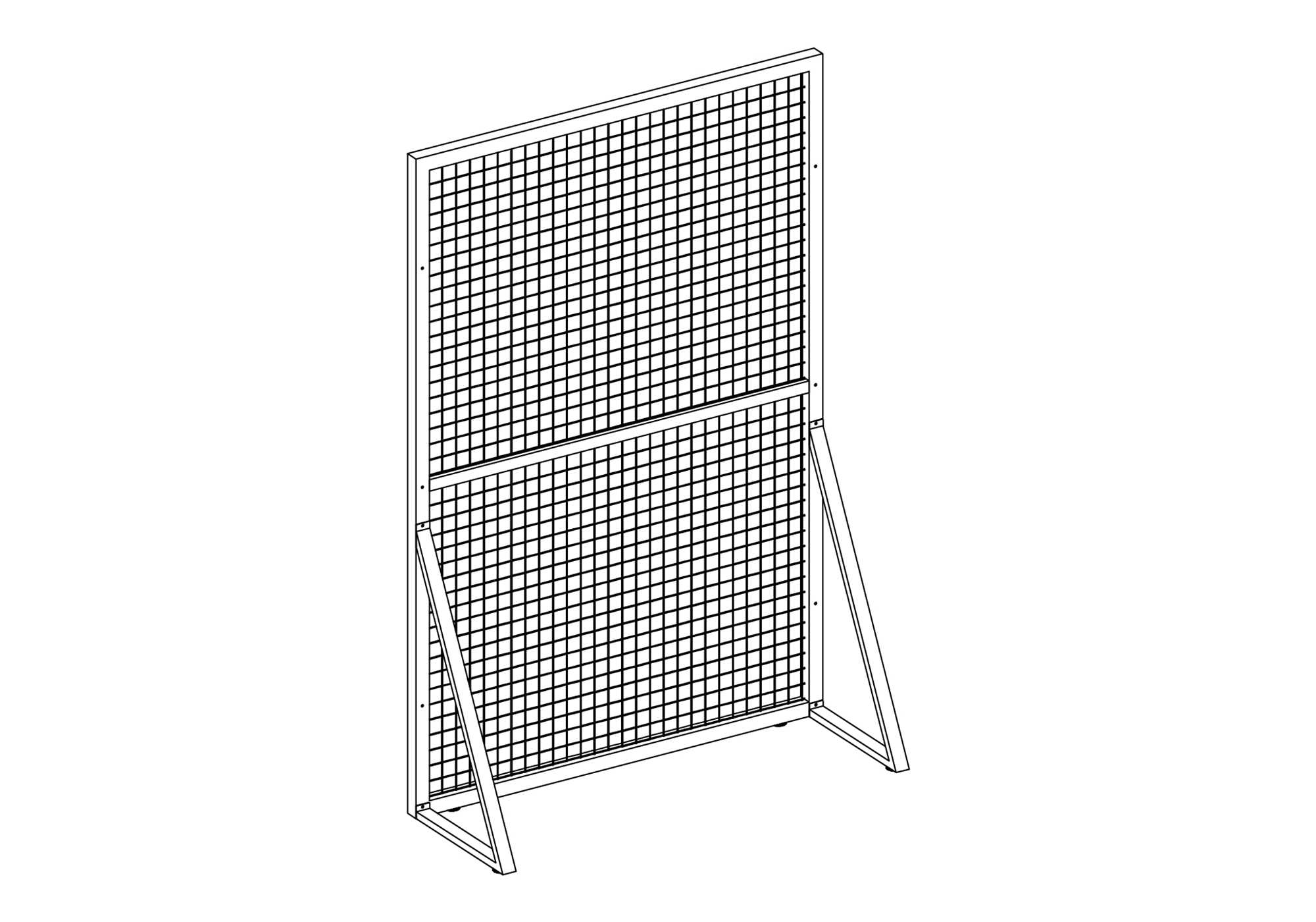 DISPLAY RACK - 96"H X 60"W PANEL ONLY/ SILVER/ WALL DECOR